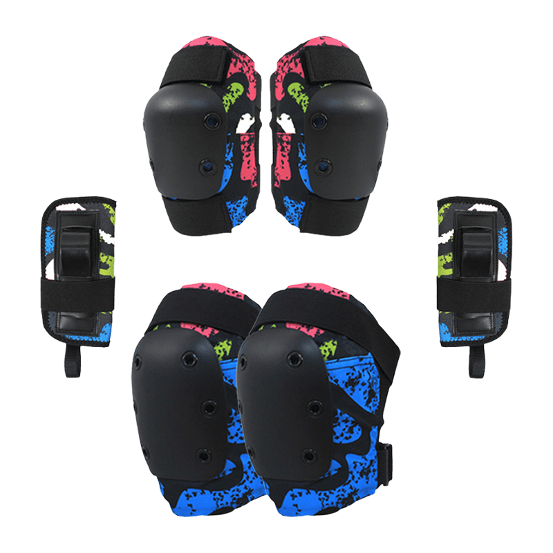Набор из 6 налокотников и щитков для запястья для катания на роликах